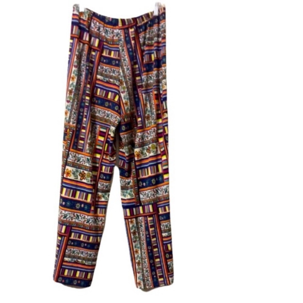 VALERIE STEVENS Bright and Colorful Patterned PANTS Size MEDIUM - Picture 2 of 12